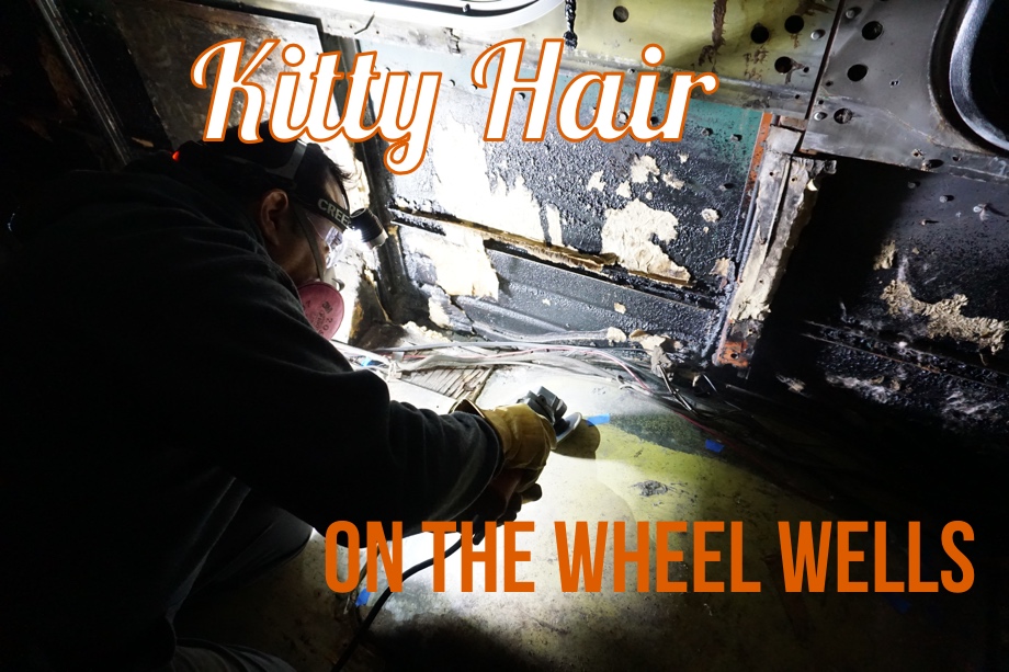Bus Renovation - Part Eight - Kitty Hair on the Wheel Wells