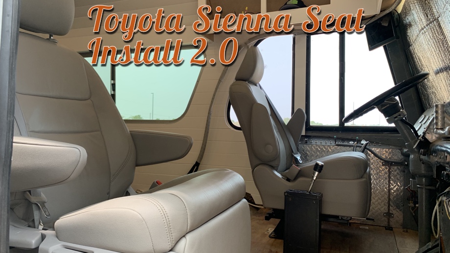 Toyota Sienna Seats in an RV - Part 2: Redo with New Swivel Base & Sliders